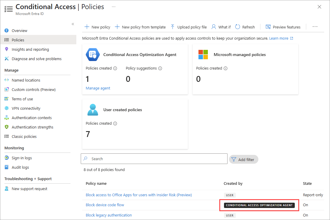 Screenshot of Agent summary tile at the top of the agent page.