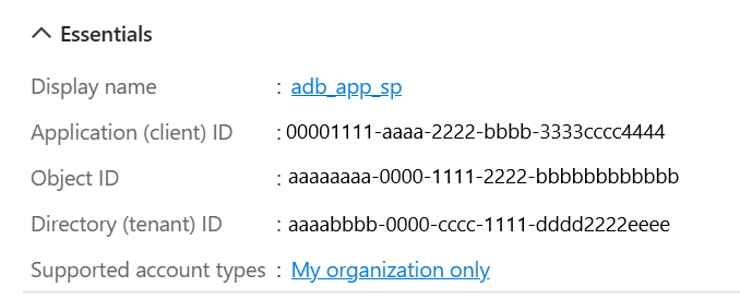 Skærmbillede, der viser, hvor du kan finde lejer-id'et på Azure Portal.