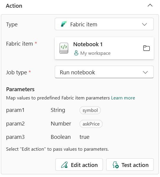 Skærmbillede, der viser kortet Activator med en parameter.