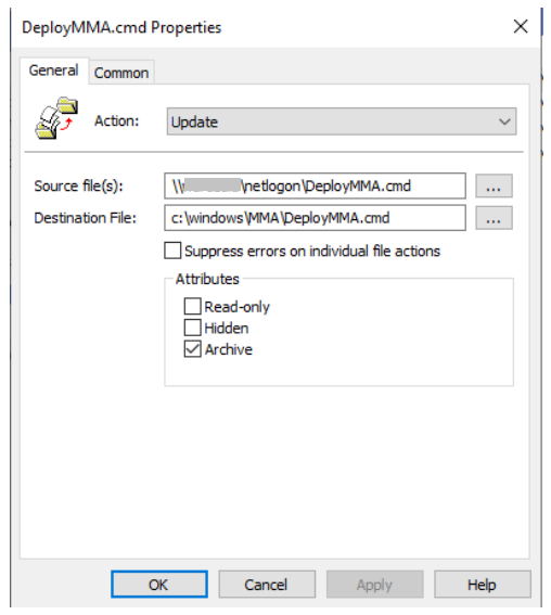 Egenskaberne for installation af mma cmd