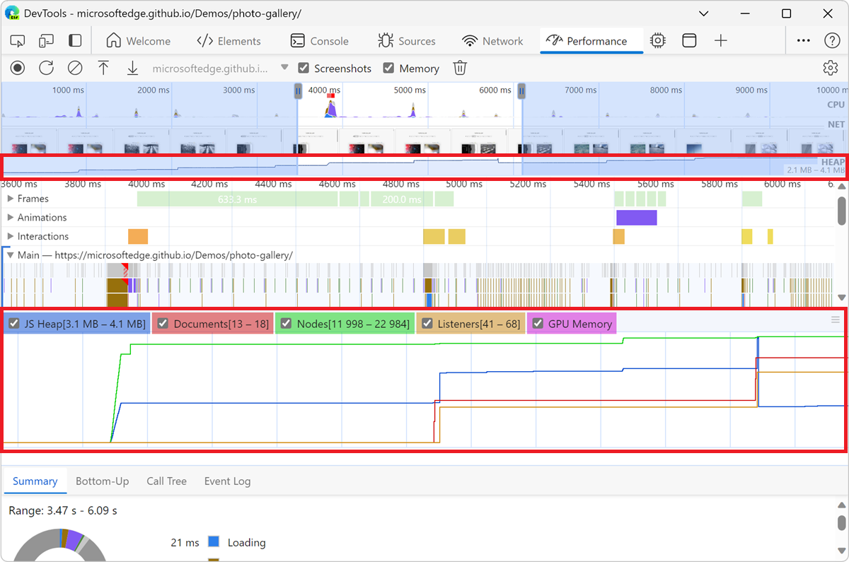 Memory metrics