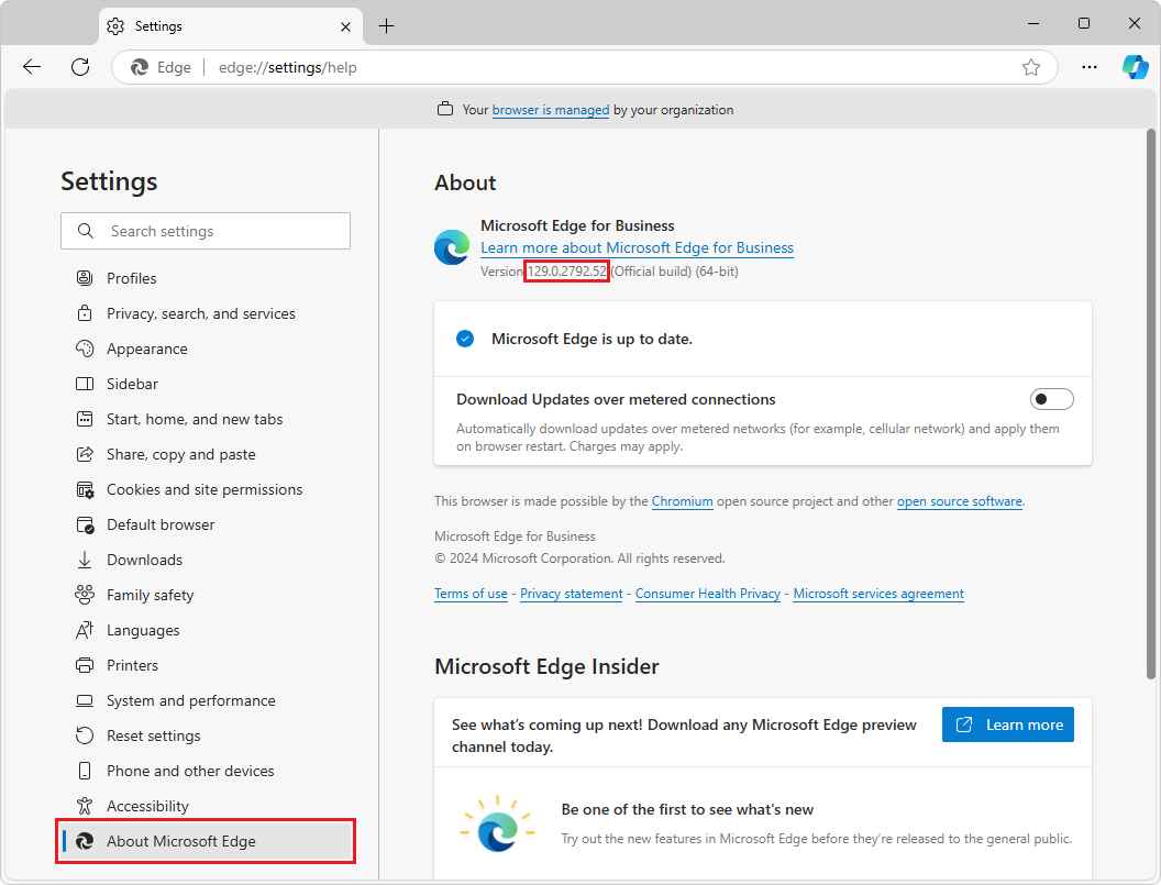 The build number for Microsoft Edge on April 15, 2021