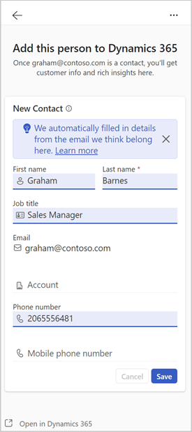 Skærmbillede, der viser forudfyldte detaljer fra signaturen.