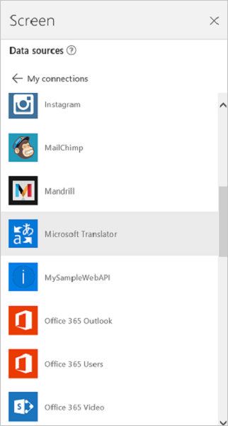 Opret forbindelse til Microsoft-oversætter.