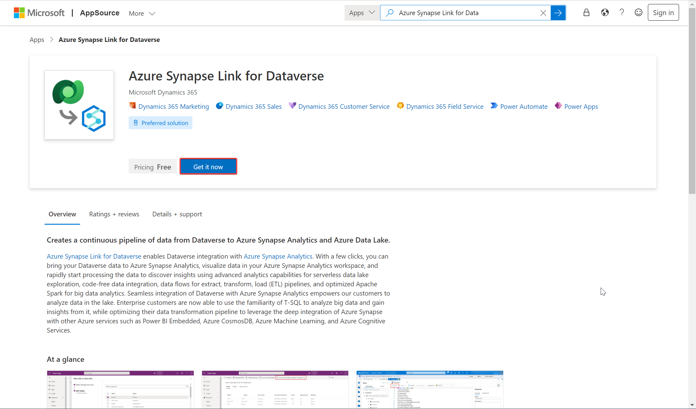 Azure Synapse Link til Dataverse-løsning