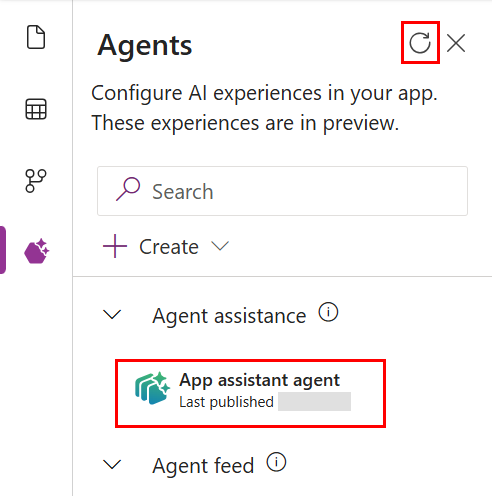 Status for seneste publicering af app med agentassistance