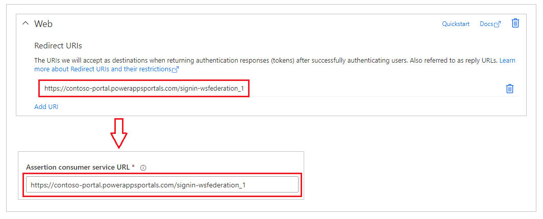 URL-adresse til ACS (Assertion Consumer Service) URL-adresse til ACS (Assertion Consumer Service).