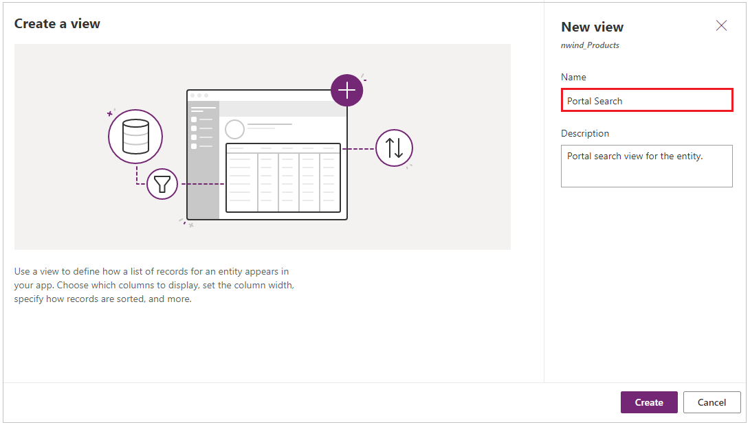 Tilføj visningen Portalsøgning Tilføj visningen Portalsøgning.