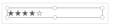 Kontrolelement for bedømmelse.