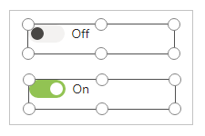 Kontrolelement for omskifter.