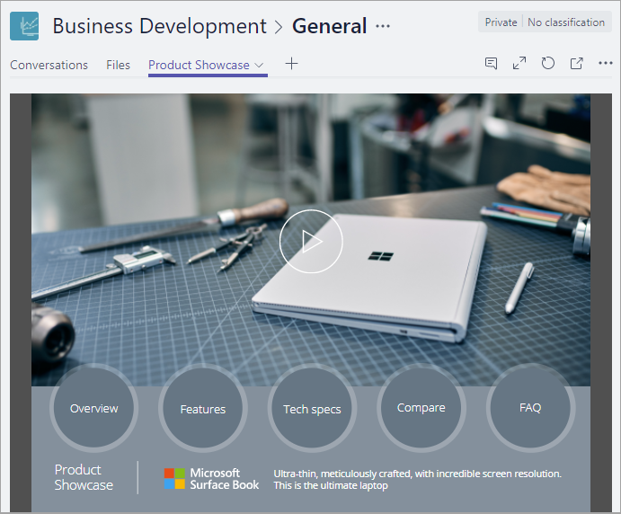 Appen vises i kanal.