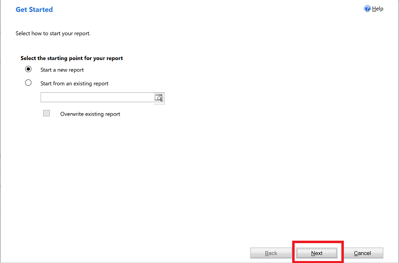 Valg af guiden Rapport Valg af guiden Rapport.
