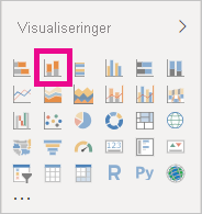 Skærmbillede af ruden Visualisering med stablet søjlediagram fremhævet.