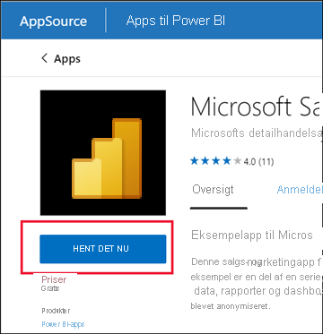 Screenshot of the Get it Now button to install an app.