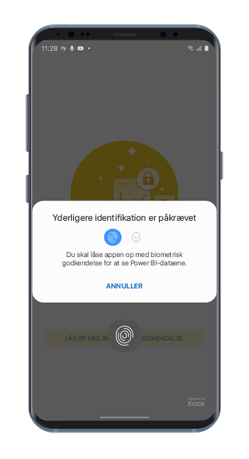 Screenshot shows Additional identification is required message on an Android phone.