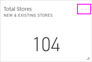 Screenshot of the Total Stores tile, highlighting the ellipses.