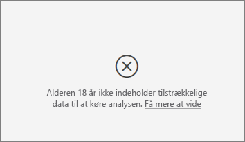Screenshot of not enough data error message.