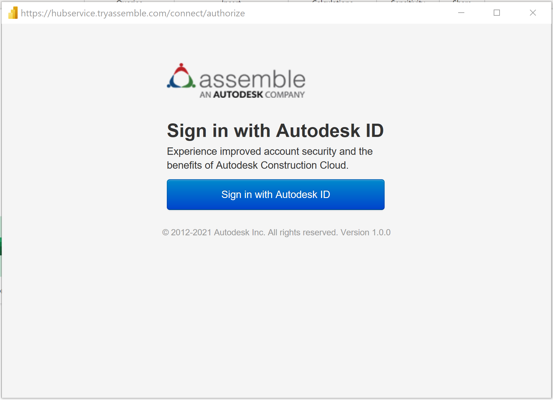 Skærmbillede af login-siden for din Autodesk-konto.
