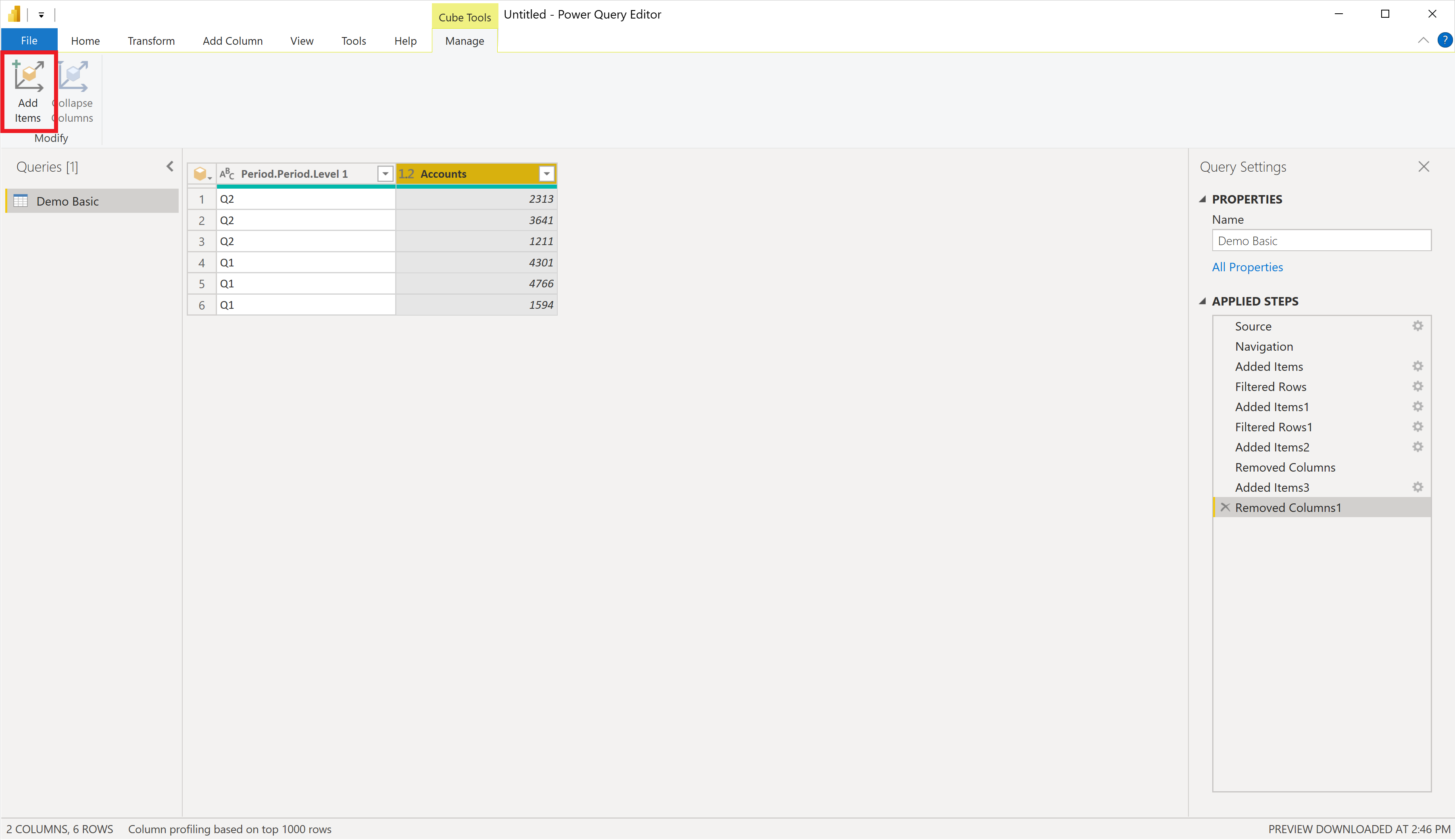 Vælg Tilføj elementer