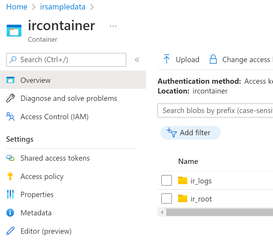 Opret en mappe til logfiler.
