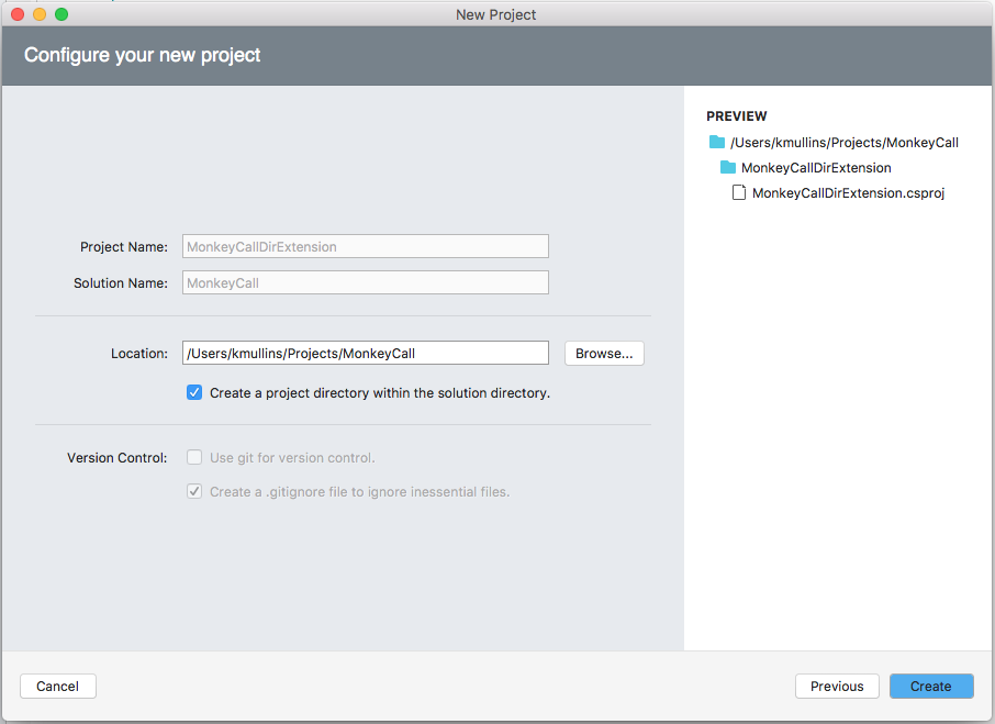 Creating the project