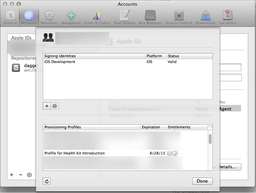 Viewing the profile in Xcode