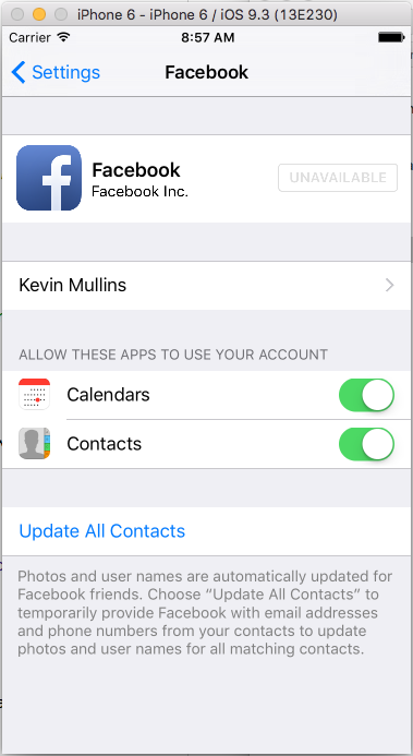 Facebook Account Settings