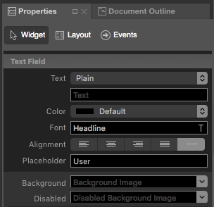 The Text Field section