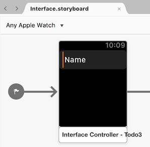 The Designer displays watch interface controllers at Any Apple Watch