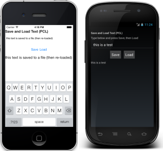 Saving and Loading Files in App Saving and loading text