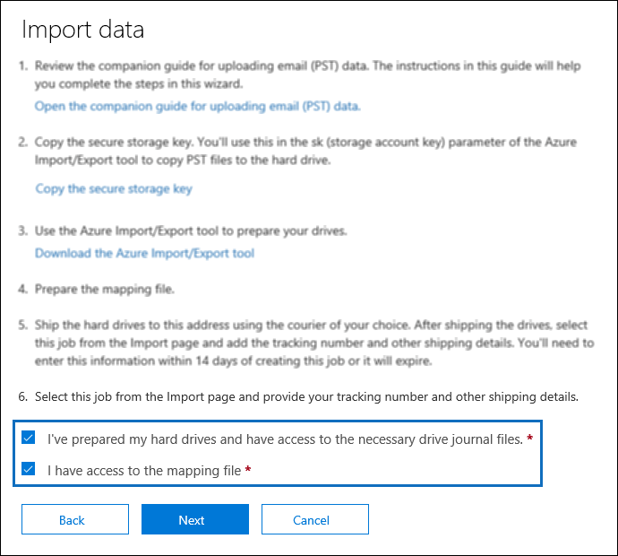 Click the two check boxes in step 6.