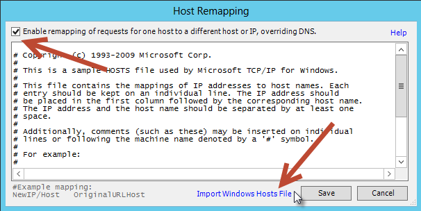 Figure 5. UI for utilizing local HOSTS file