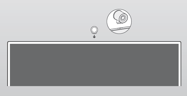 Diagram of returning the camera to the top or side of the device