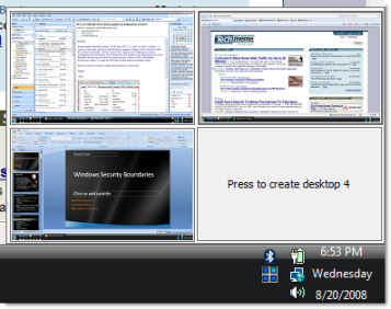 Tray Desktop Switch Window Tray Desktop Switch Window