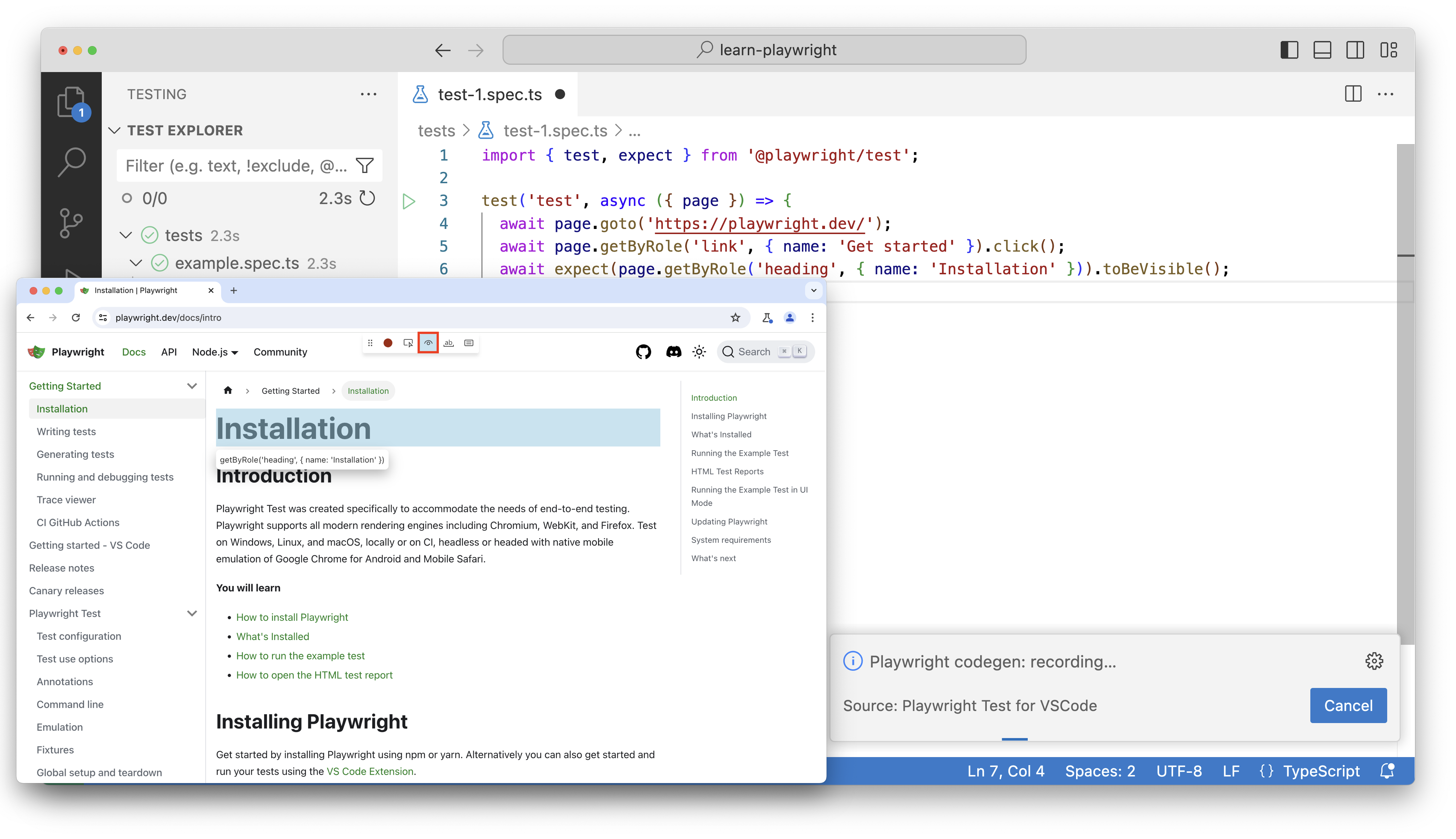 Et skærmbillede, der viser, hvordan du opretter en enkel test igen.
