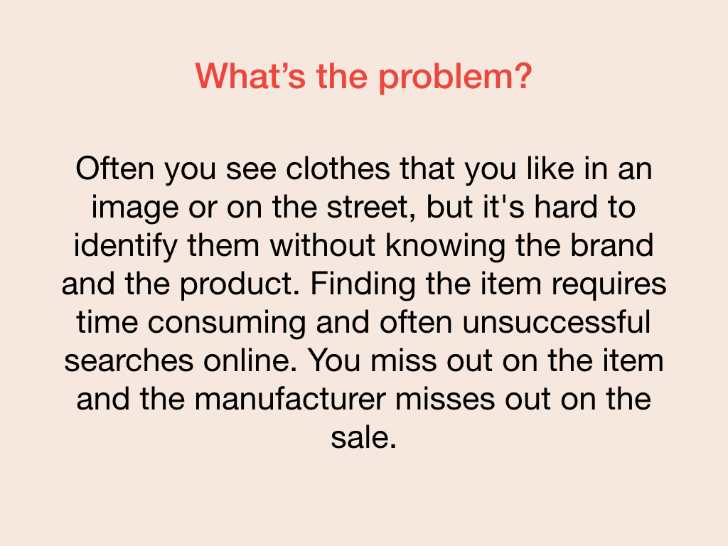 Slide, der angiver det problem, som din produktprototype er designet til at løse.