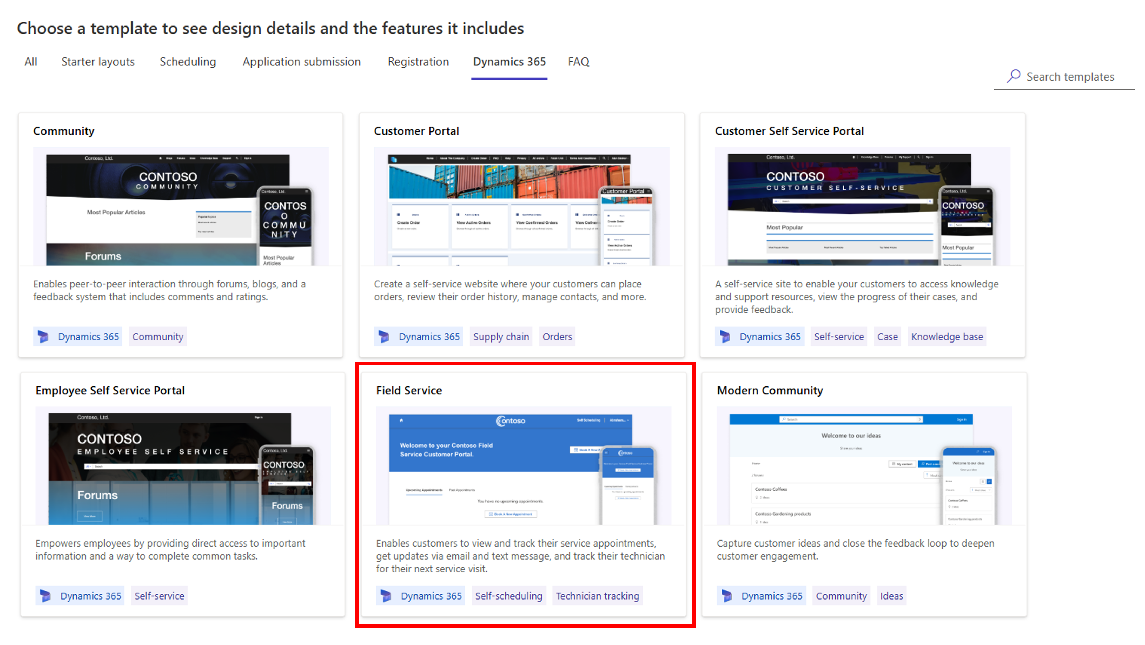 Screenshot showing the template.