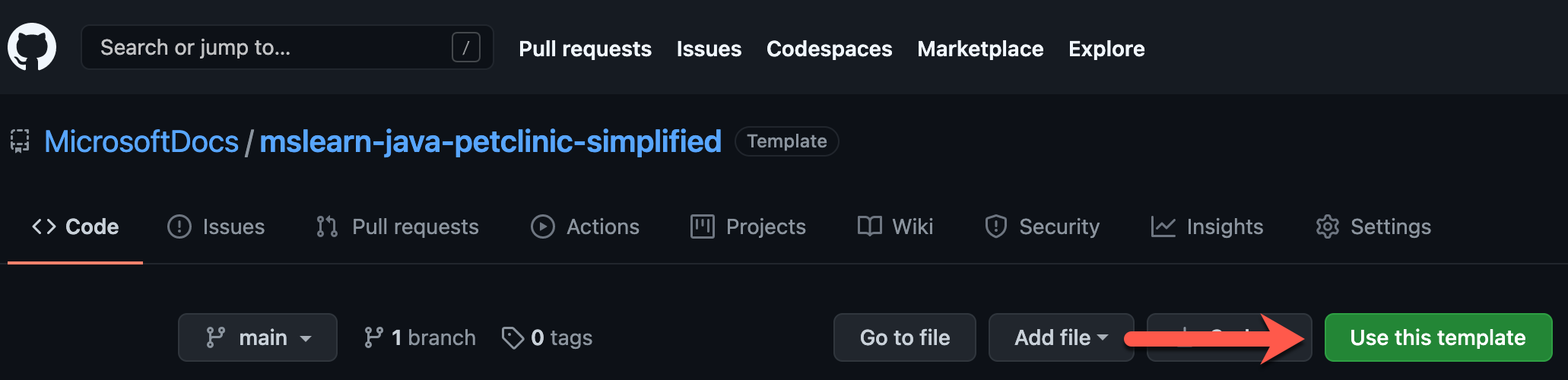 Skærmbillede af knappen 