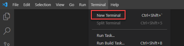 Screenshot showing the new terminal button.