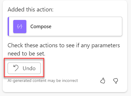 Screenshot showing the Undo option.