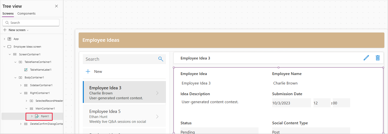 Screenshot of the form.