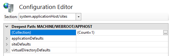 Screenshot of Configuration Editor.
