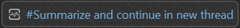 Screenshot of thread summarization.