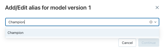 Festlegen eines registrierten Modellalias