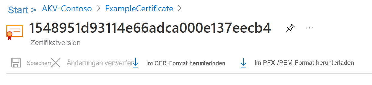Zertifikatdownload