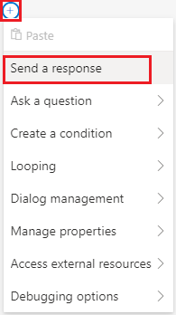 Select Send a response from the drop-down