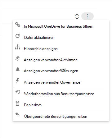 Aus Quarantäne wiederherstellen.