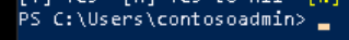 Screenshot: Windows PowerShell-Eingabeaufforderung nach der Installation eines Moduls