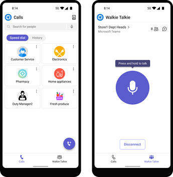 Screenshot: Teams-App auf einem mobilen Android-Gerät