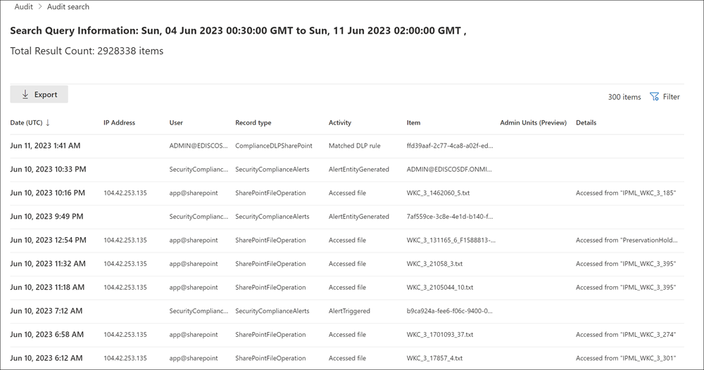 Search Auftragselementdetails Dashboard.